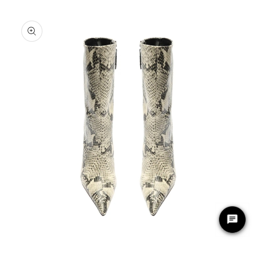 Schutz Mary Snake Embossed Leather Boots size 9